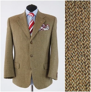 Italian Tweed Jacket 42S US Size CORTEFIEL Herringbone Wool Sport Coat Blazer - Picture 1 of 14