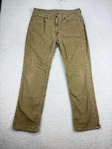 Levis 514 Corduroy Pants Men 36x32 Tan Straight Leg Cotton Mid Rise Casual Fit - Picture 1 of 10