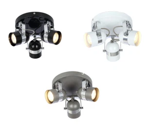 3 Way LED Ceiling Lights Adjustable Modern Kitchen GU10 Spotlights Fitting Lamp - Picture 1 of 6