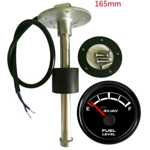 Fuel Gauge with 165MM Sender 0-90ohms 16-158 73-10 0-190 240-33ohms 7 Colors LED - Picture 1 of 10