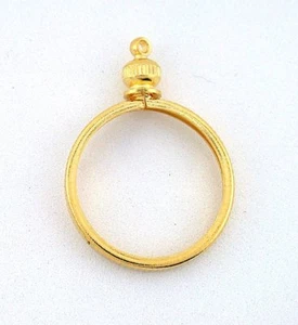 UN SOPORTE PARA MONEDAS DE 5 CENTAVOS COLOR NÍQUEL ORO MONTAJE HALLAZGO CF926 - Imagen 1 de 1