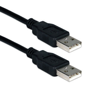 3 Ft USB 2.0 High-Speed Type A Male to Male Black Cable