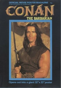 Revista de póster original de Conan el Bárbaro Arnold Schwarzenegger fotos 1982 - Imagen 1 de 5
