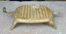 1920 Vintage a Mano Tartaruga Forma Cheese Vegetable Grater Ottone Decorativi