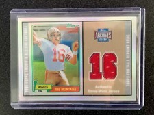Joe Montana 2001 Topps Reserve Relic Game Worn Jersey Patch #ARRJM COA#5154813