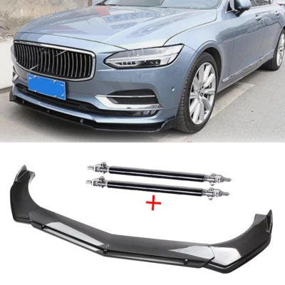 For Volvo S40 S70 S80 S90 Front Bumper Lip Spoiler Splitter Body Kit Carbon Foto 1 de 4