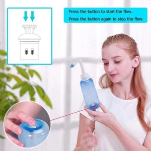 300ml Nasal Wash Neti Pot Nose Cleaner Bottle Irrigator Sinus Child/Adult0 D0H3 - Picture 1 of 16
