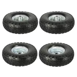 4PCs10 inch Wheelbarrow Wheels Puncture Proof, Solid Wheelbarrow Trailer Tires - Picture 1 of 12
