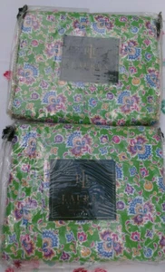 Faldas de cama Hampton Beach Club nuevas stock antiguo caja verde plisadas Ralph Lauren 14" caída - Imagen 1 de 9