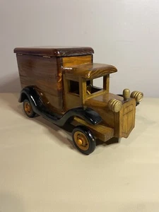 Vintage Handcrafted Wooden Truck With Open Top Storage EUC - Picture 1 of 7