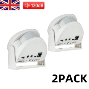 2X Wireless/WIFI Motion Sensor Alarm Entrance Alert Chime Doorbell Siren UK - Picture 1 of 13