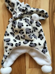 NUEVO CON ETIQUETAS SOMBRERO Y MANOPLA ESTAMPADO ANIMAL Conjunto Talla 0-9 Mo UNISEX Infantil  - Imagen 1 de 3