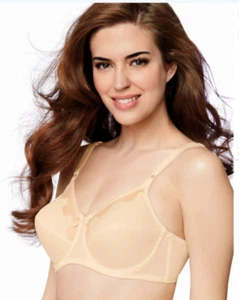 BALI Flower Underwire Bra Comfort-U Full Coverage  Lift 0180 BEIGE 38DD NEW TAG - Picture 1 of 2