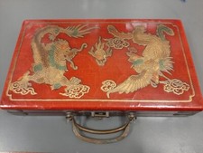 vintage chinese chess xiangqi  set with beautiful vintage case