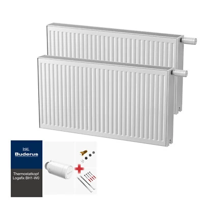 Kompakt & Ventilheizkörper Typ 22 BH 500 inkl. Buderus Thermostat-Kopf & Zubehör - Bild 1 von 4