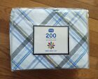 Springs Home 200 Thread Count Twin blue yellow plaid sheet set, NEW