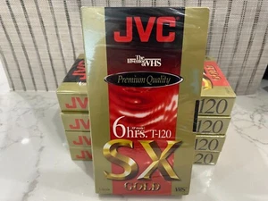 JVC VHS 6 Hours Premium Quality SX Gold T-120 - NEW SEALED BLANK RECORD - Picture 1 of 3