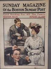 Sunday Magazine of Boston Sunday Post Cover 1906 Baseball "The American Game"