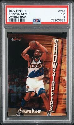 1997 TOPPS FINEST W/COATING #241 SHAWN KEMP PSA 7 - Image 1 of 2