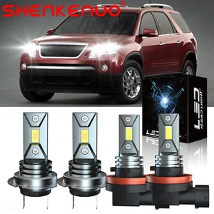 4x H7+H11 LED faros bombillas de haz alto bajo para GMC Acadia 2007-2012 6000K blanco - Imagen 1 de 12
