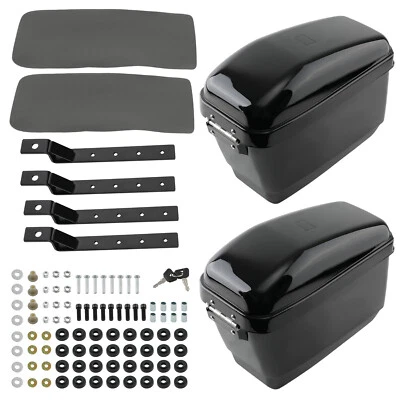 Alforjas rígidas maletero equipaje caja lateral para Harley Honda Yamaha Foto 1 de 4