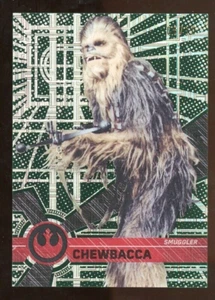 CHEWBACCA 2017 Topps Star Wars High Tek GREEN PARALLEL Diffractor SP /10 - Picture 1 of 2