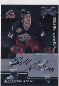 02/03 BAP SIGNATURE ROSTISLAV KLESLA 01/02 BUYBACK AUTOGRAPH AUTO #8