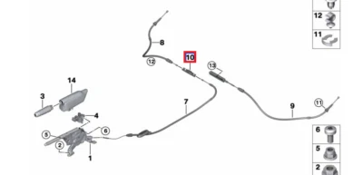 MINI Handbrake Cable Connector F55 F56 F57 34406856854 - Image 1 of 4