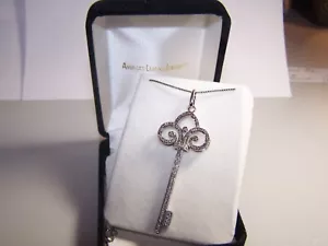 KAY/ZALES JUWELIERE GROSSER 38 DIAMANT 3" ROYAL SCHLÜSSEL ANHÄNGER MIT 26 ZOLL BOX KETTE - Bild 1 von 12