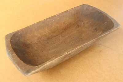 Vintage Bread Bowl Antique Wood Dough Plate Kneading Trough Early 19th. - Image 1 of 4