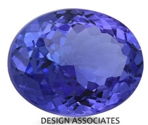 HERGESTELLTER TANSANIT 12 x 10 MM OVALER SCHLIFF SCHÖNE BLAUE FARBE - Bild 1 von 1