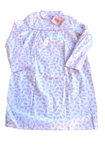 New Carriage Court Sears Floral Nightgown Single Brushed Flannel M 12 14 Tag NOS - Picture 1 of 4