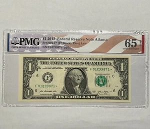 United States-Federal Reserve 1 Dollar 2013 Fr#3002-F* (F* Block) UNC PMG 65 - Picture 1 of 2