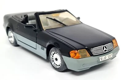 Majorette 1/24 - Mercedes Benz 500SL Black Diecast Scale Model Car  - Image 1 of 4