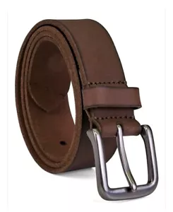 Timberland Men's 35 MM Classic Jean Leather Belt Dark Brown - Picture 1 of 5