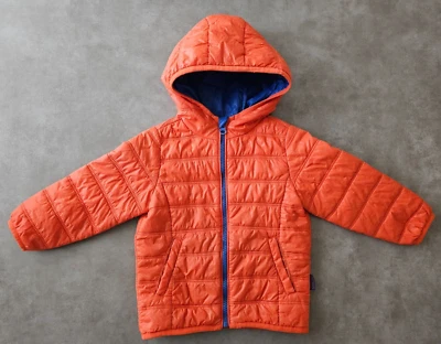 Chicco ребенка ясельного возраста оранжевый/королевский синий теплоизоляция с капюшоном куртки размер 18 М. - Изображение 1 из 4