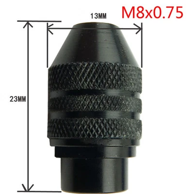 2pcs M8x0.75mm Multi Chuck Keyless Rotary Tools 0.3-3.2MM Quick Change - Image 1 of 3