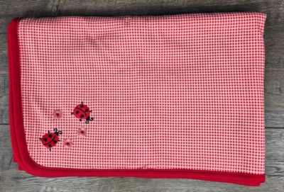 Manta de picnic Gymboree bebé niña nueva vintage roja Ladybug Country Foto 1 de 4