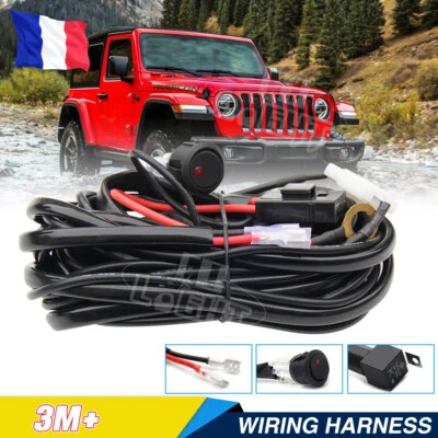 Kit de Câblage Pour Barre Lumineuse LED Faisceau de Câbles Interrupteur Voiture - Image 1 of 4