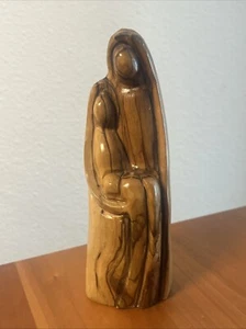 Holy Family Olive Wood Mary Baby Jesus 6” Hand Carved - Picture 1 of 6