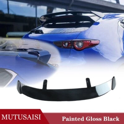 Fit For Mazda 3 2019-2023 Hatchback MS Style Rear Roof Spoiler Modified Wing ABS - Image 1 of 4