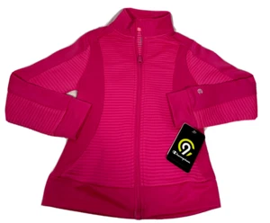 Champion C9 Size XS (4-5) New Duo Dry Girls Pink Long Sleeve Ribbed Track Jacket - Picture 1 of 7
