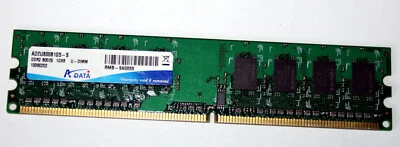 1 GB DDR2-RAM 240-pin PC2-6400U non-ECC Desktop-Memory  'ADATA AD2U800B1G5-S' - Photo 1/2