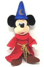 Vintage Disney MICKEY MOUSE Plush Fantasia Sorcerer Wizard Stuffed Animal 18"