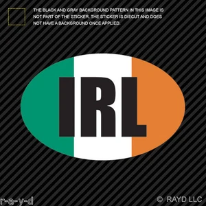 IRL - Pegatina de bandera ovalada de Irlanda calcomanía troquelada vinilo autoadhesivo - Imagen 1 de 1