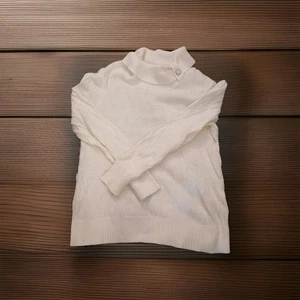 Christopher & Banks Women's White Knit Turtleneck Sweater Size L - Picture 1 of 4