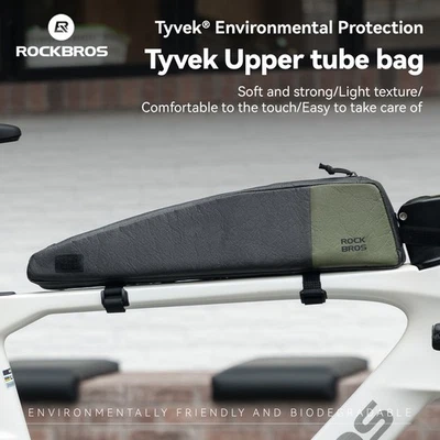 ROCKBROS Top Tube Bike Bag Extended Type Lightweight Tyvek Cycling Pouch 0.9L - Image 1 of 4