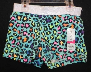 NWT Girl's Printed Knit Shorts from Jumping Beans - Blue Cheetah- Sz 5 - Picture 1 of 1