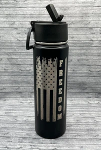 Freedom Flag 22 fl oz Water Bottle Free Shipping - Picture 1 of 4
