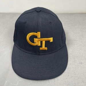 Vintage Georgia Tech gelbe Jacken nicht verstellbar 7 1/8 Pro Line Wollmütze Kappe hergestellt in den USA - Bild 1 von 10